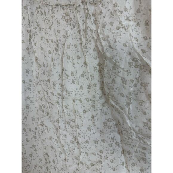 Vintage Y2K Silk Floral Peasant Blouse Milk Maid Cottagecore Made in Italy Large - Picture 8 of 16
